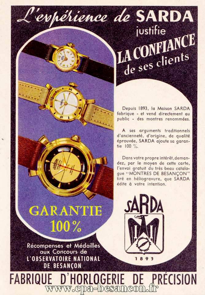 L expérience de SARDA justifie LA CONFIANCE de ses clients.
